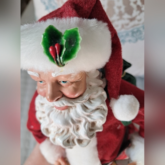 Vintage Santa Claus 1998 Composite 1960s Style Collectible 10" Holiday Figurine - Picture 13 of 14